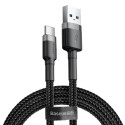 Kabel Baseus CAFULE USB/USB-C 3m 2A Type-C šedo-černý