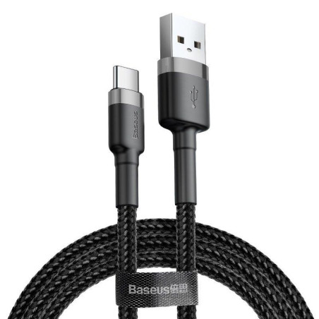 Kabel Baseus CAFULE USB/USB-C 3m 2A Type-C šedo-černý
