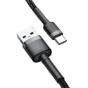 Kabel Baseus CAFULE USB/USB-C 3m 2A Type-C šedo-černý