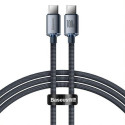 Kabel Baseus CRYSTAL SHINE USB-C/USB-C 100W 1,2 m černý
