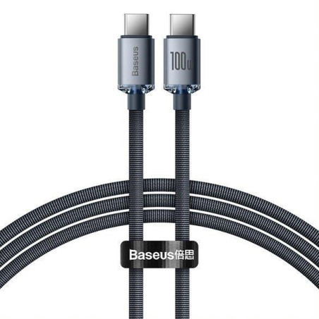 Kabel Baseus CRYSTAL SHINE USB-C/USB-C 100W 1,2 m černý