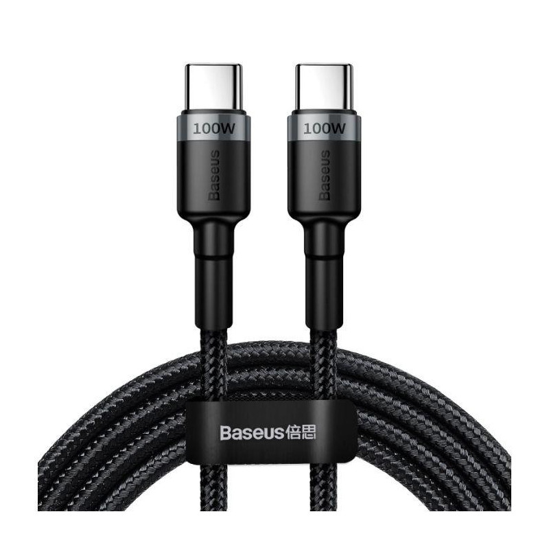 Kabel Baseus Cafule USB-C/USB-C 2m 100W pro USB-C - šedo-černý