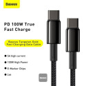 Kabel Baseus TUNGSTEN GOLD USB-C/USB-C 100W 1m černý