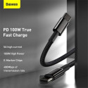 Kabel Baseus TUNGSTEN GOLD USB-C/USB-C 100W 1m černý