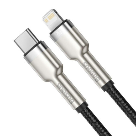 Kabel Baseus USB-C/Lightning 25 cm 20W – černý