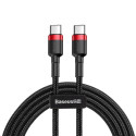 Baseus CAFULE USB-C/USB-C 60W 1m černo-červený kabel