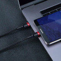 Baseus CAFULE USB-C/USB-C 60W 1m černo-červený kabel