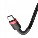 Baseus CAFULE USB-C/USB-C 60W 1m černo-červený kabel
