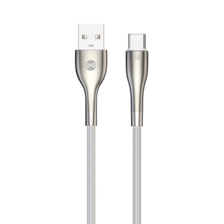 Kabel Forever SLEEK USB/USB-C 1m 3A pro USB-C – bílý