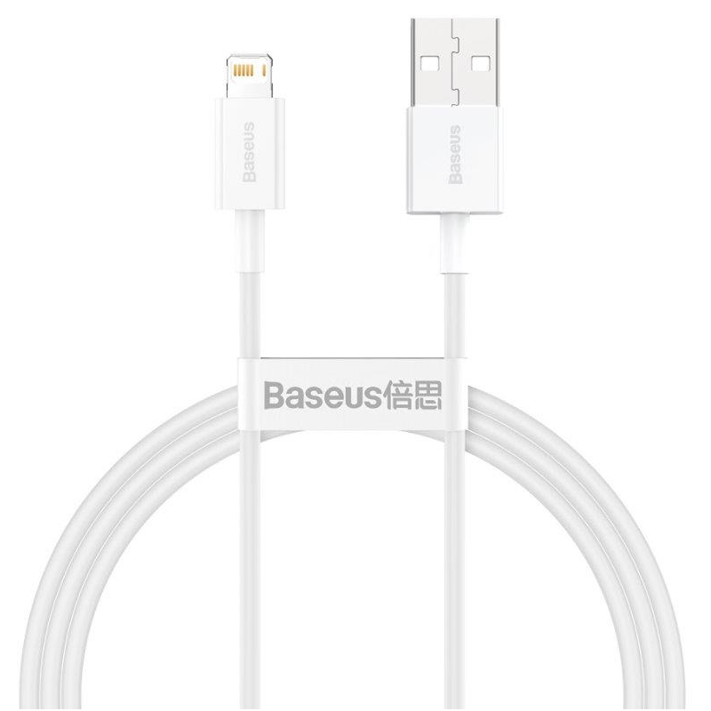 Kabel Baseus SUPERIOR USB/Lightning 1m 2,4A pro zařízení Apple - bílý