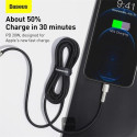 Baseus CAFULE kabel USB‑C/Lightning 20W 1m černý