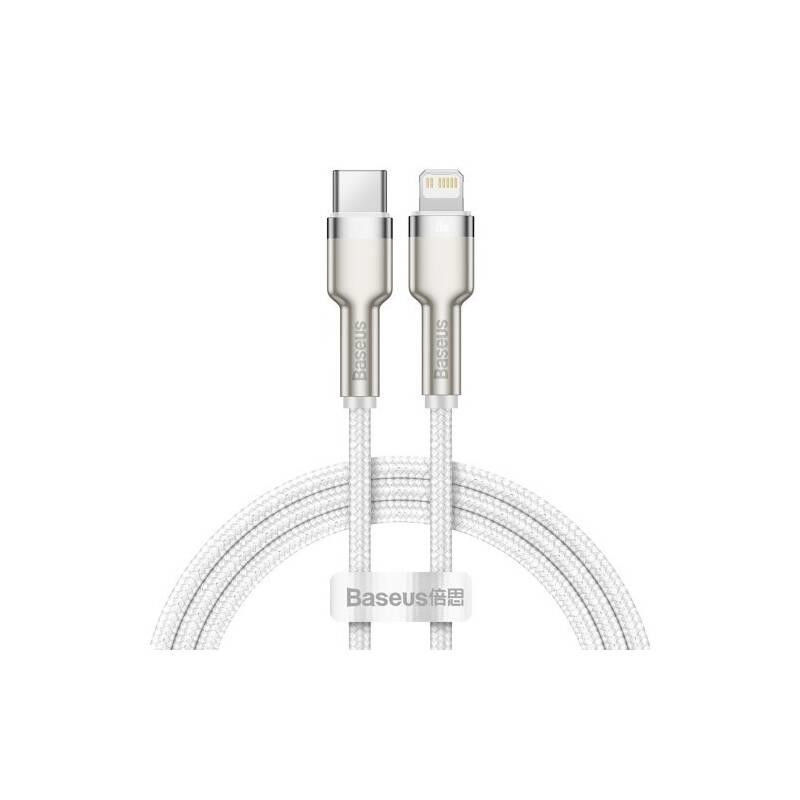 Kabel Baseus CAFULE USB-C/Lightning 2m 20W pro Apple zařízení - bílý