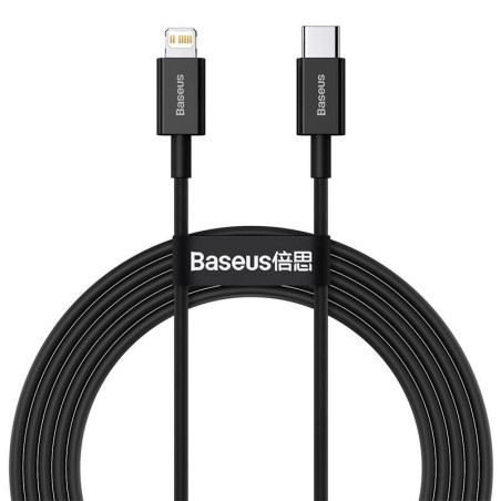 Kabel Baseus Tungsten Gold USB‑C/Lightning 20W 2 m – černý
