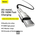 Baseus CAFULE Kabel USB-C/USB-C 1m 100W černý