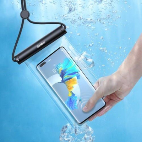 Pouzdro Baseus AquaGlide IPX8 transparentní (černé)
