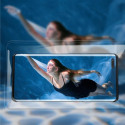 Pouzdro Baseus AquaGlide IPX8 transparentní (černé)