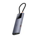 Baseus Metal Gleam II 6v1 USB-C dokovací stanice - šedá