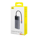 Baseus Metal Gleam II 6v1 USB-C dokovací stanice - šedá