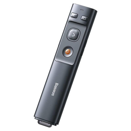 Laserový dálkový ovladač Baseus Orange dot pro prezentace - šedý