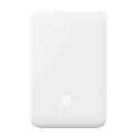 Bezdrátová powerbanka Baseus Magnetic Mini 5000mAh 20W - bílá
