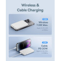 Bezdrátová powerbanka Baseus Magnetic Mini 5000mAh 20W - bílá
