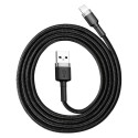 Kabel Baseus CAFULE USB/Lightning 1m 2,4A pro Apple - šedo-černý