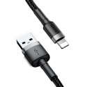 Kabel Baseus CAFULE USB/Lightning 1m 2,4A pro Apple - šedo-černý