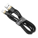 Kabel Baseus CAFULE USB/Lightning 3m 2A – černo-zlatý