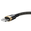 Kabel Baseus CAFULE USB/Lightning 3m 2A – černo-zlatý