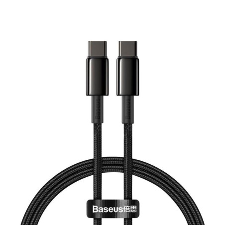 Baseus TUNGSTEN GOLD USB-C/USB-C 100W 2m kabel černý