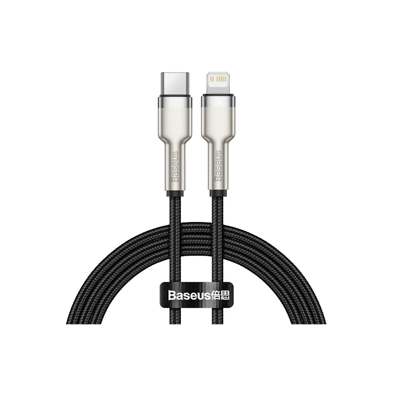 Kabel Baseus CAFULE pro USB-C/Lightning 1 m - černý