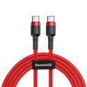 Kabel Baseus CAFULE USB‑C/USB‑C 60W 1m červený