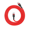 Kabel Baseus CAFULE USB‑C/USB‑C 60W 1m červený