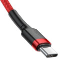 Kabel Baseus CAFULE USB‑C/USB‑C 60W 1m červený