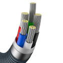 Kabel Baseus CRYSTAL SHINE USB-C/Lightning 2m 20W černý