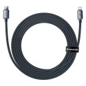 Kabel Baseus CRYSTAL SHINE USB-C/Lightning 2m 20W černý