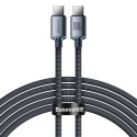 Kabel Baseus CRYSTAL SHINE USB-C/USB-C 100W 2 m - černý