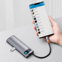 Dokovací stanice Baseus 100W 7v1 USB-C - šedá