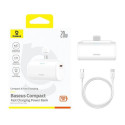 Powerbanka Baseus 5000 mAh 20W (PD) USB-C – bílá