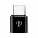Adaptér Baseus microUSB/USB-C (F/M) 2 A černý