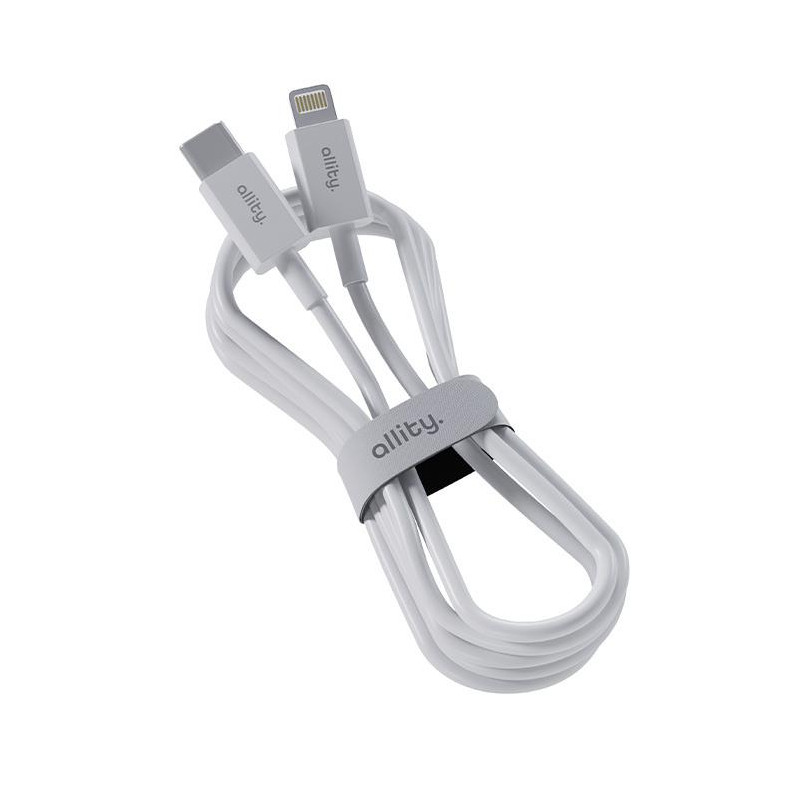 Kabel Allity AUC-03 USB-C/Lightning 1m pro iPhone - bílý