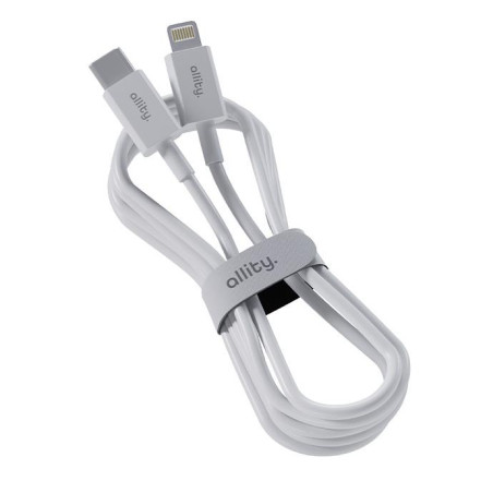 Kabel Allity AUC-03 USB-C/Lightning 1m 27W - bílý