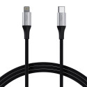 Kabel Allity AUC-01 USB-C/Lightning 2m 27W pro iPhone - černý