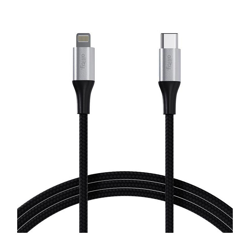 Kabel Allity AUC-01 USB-C/Lightning 2m 27W pro iPhone a iPad - černý