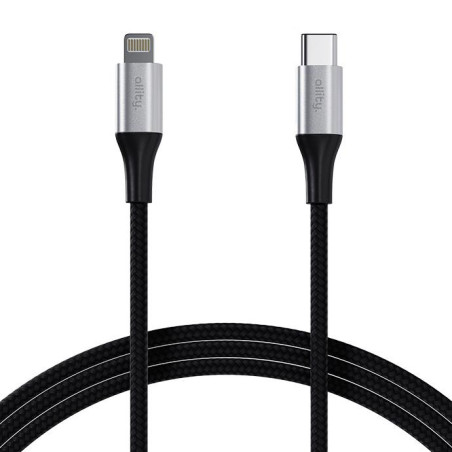 Kabel Allity AUC-01 USB-C/Lightning 2m 27W pro iPhone - černý
