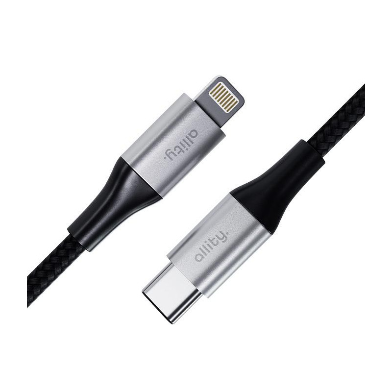 Kabel Allity AUC-01 USB-C/Lightning 1m 27W pro iPhone a iPad - černý