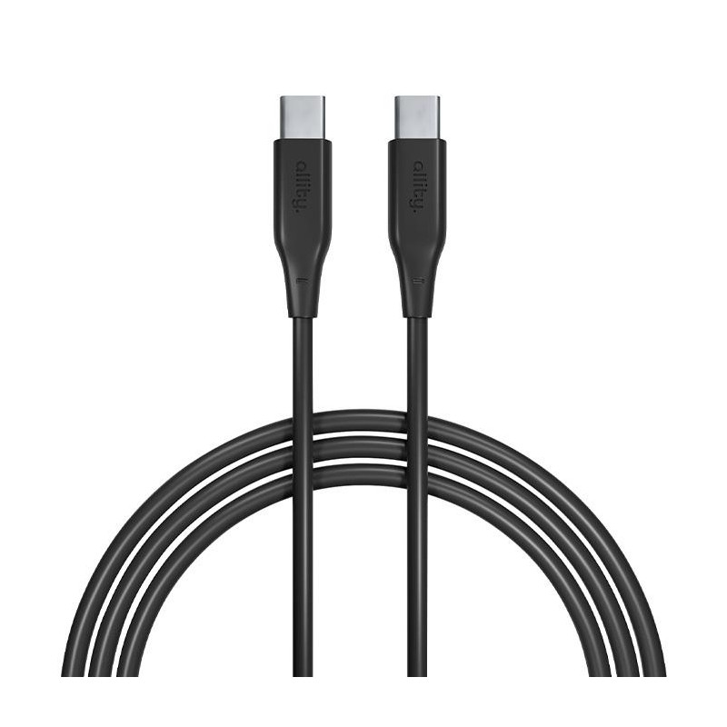 Kabel Allity AUC-02 USB-C/USB-C 2m 60W pro nabíjení notebooku - černý