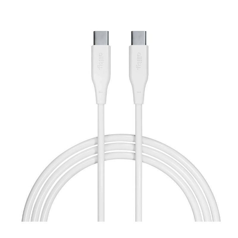 Kabel Allity AUC-02 USB-C/USB-C 2 m 60 W pro nabíjení - bílý