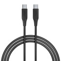 Kabel Allity AUC-02 USB-C/USB-C 1m 60W – černý