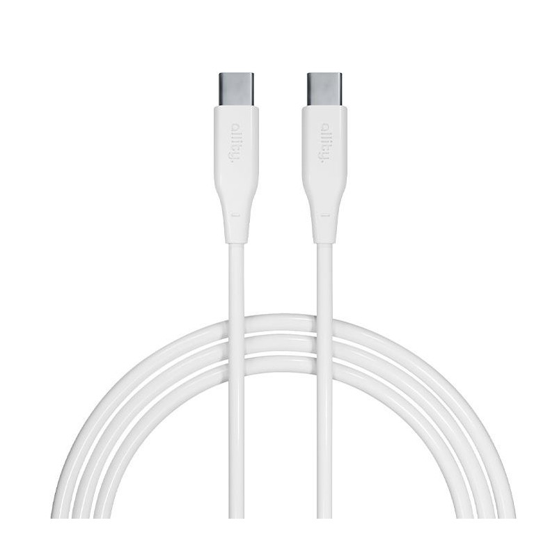 Kabel Allity AUC-02 USB-C/USB-C 1m 60W pro nabíjení notebooku - bílý